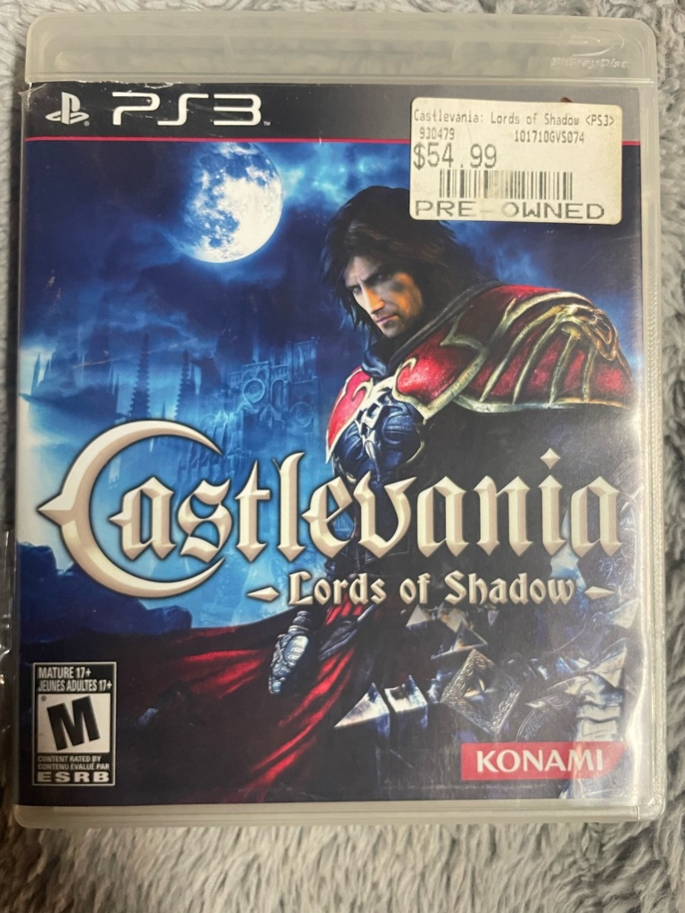 Castlevania: Lords of Shadow (PS3) - Black/Red Game Case